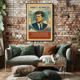JFK Vintage Poster: Visionary Leadership and Legacy