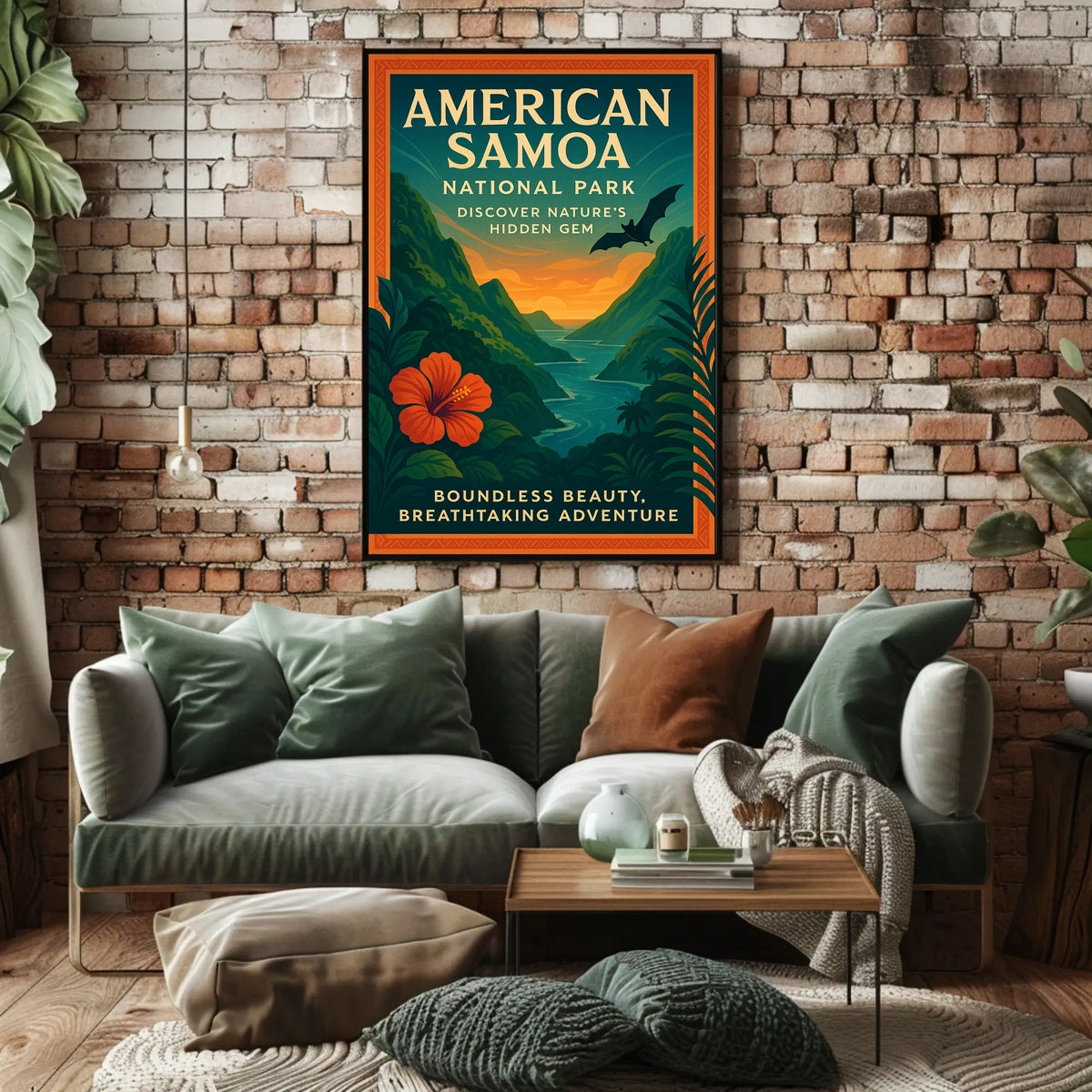 American Samoa Adventure Scenic National Park Poster
