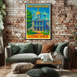 New Hampshire State Capitol Poster