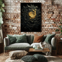 Golden Spiral Vortex: Abstract or Artistic Poster