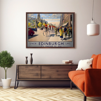 Edinburgh Travel by Rail Poster