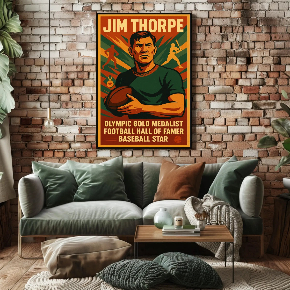 Celebrating Jim Thorpe Legendary Athlete Jim Thorpe Poster