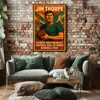 Celebrating Jim Thorpe Legendary Athlete Jim Thorpe Poster