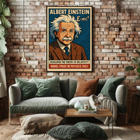 Einstein Relativity Cosmic Science Curious Minds Poster