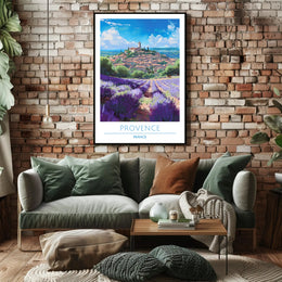Picturesque Lavender Fields in Provence Travel Poster