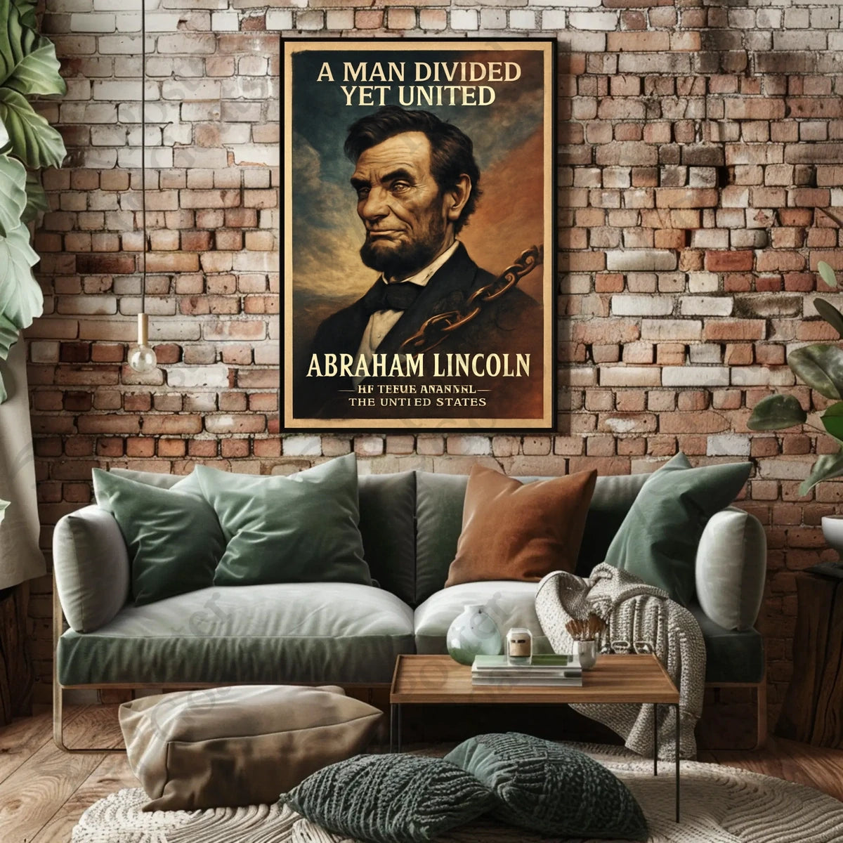 Abraham Lincoln Vintage Patriotic Historical or Presidential Poster