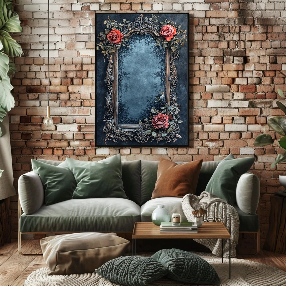 Ornate Botanical Frame Art: A Heritage Poster