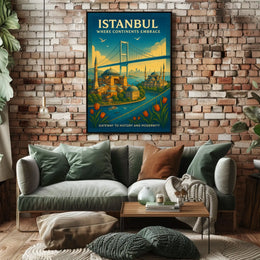 Istanbul Where Continents Embrace Poster