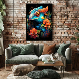 Vibrant Chameleon Fantasy Poster
