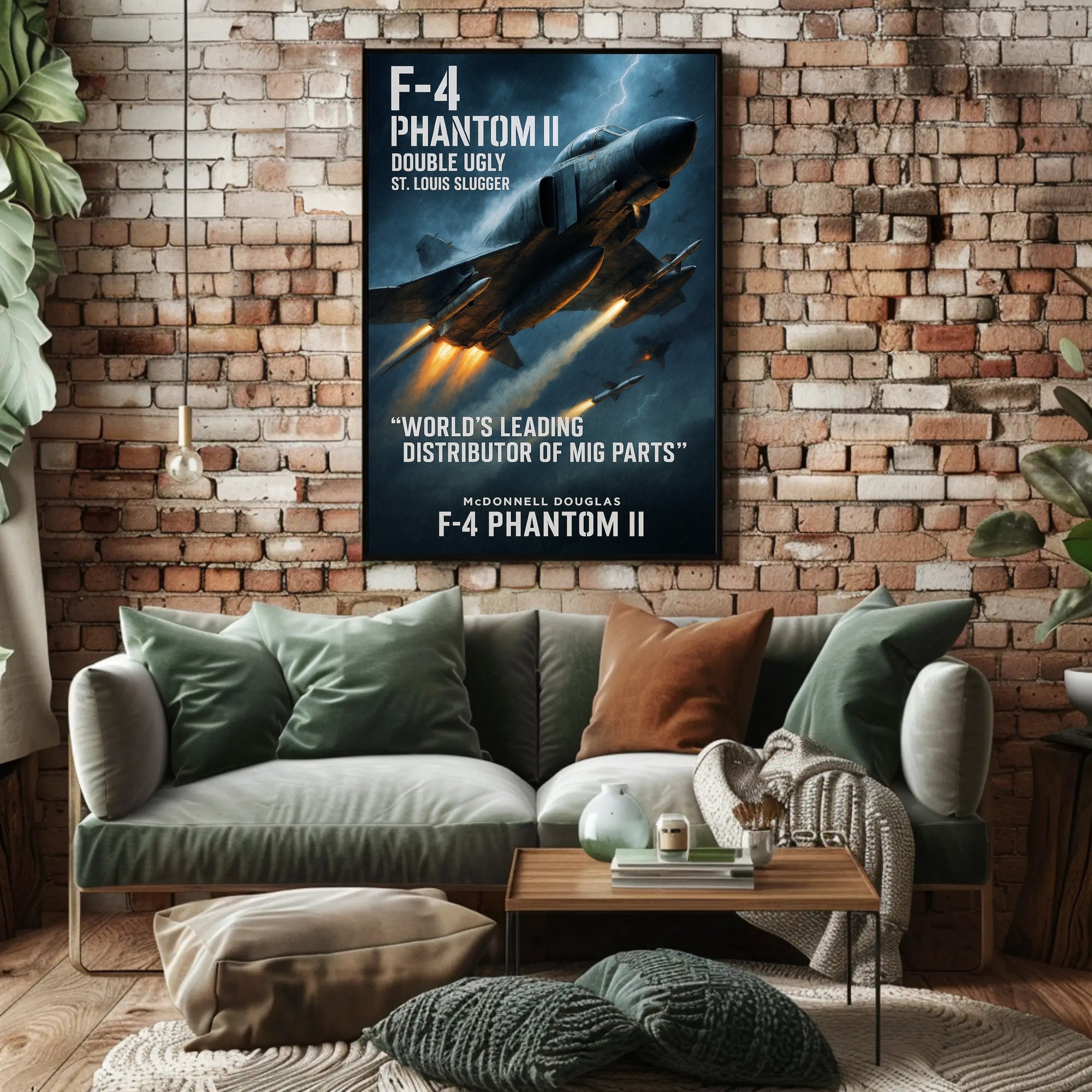 F-4 Phantom II Double Ugly Poster PosterGoat