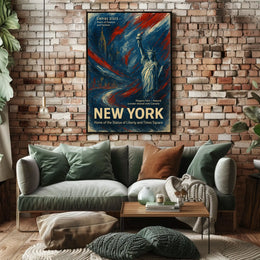 New York Empire State Skyline Poster Modern Wall Art