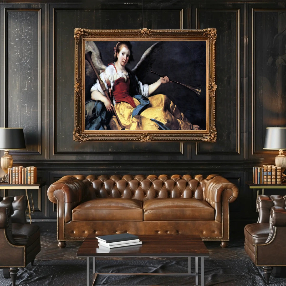 Renaissance Angel with Trumpets Fantasy or Mythology Poster