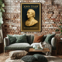 Prestigious Vintage Poster Featuring 10th U.S. President PosterGoat