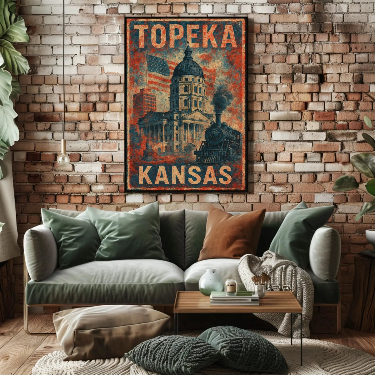 Topeka, Kansas A Vintage Tribute Poster