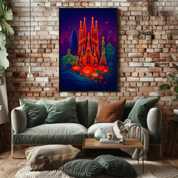 Barcelonas Iconic Landmarks Poster