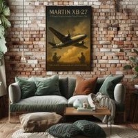 Martin XB 27 Aviation Poster Vintage Aircraft Print