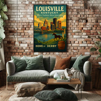 Louisville Derby Iconic Skyline Heritage Travel Souvenir Culture Wall Art Timeless Poster