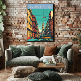 Buenos Aires Street Scene Poster