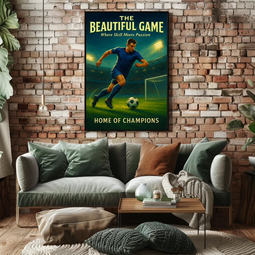 Soccer Stadium Action: Sports Poster PosterGoat