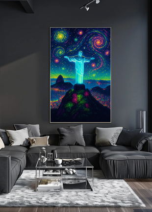 Christ the Redeemer Artistic Landscape Artistic Poster