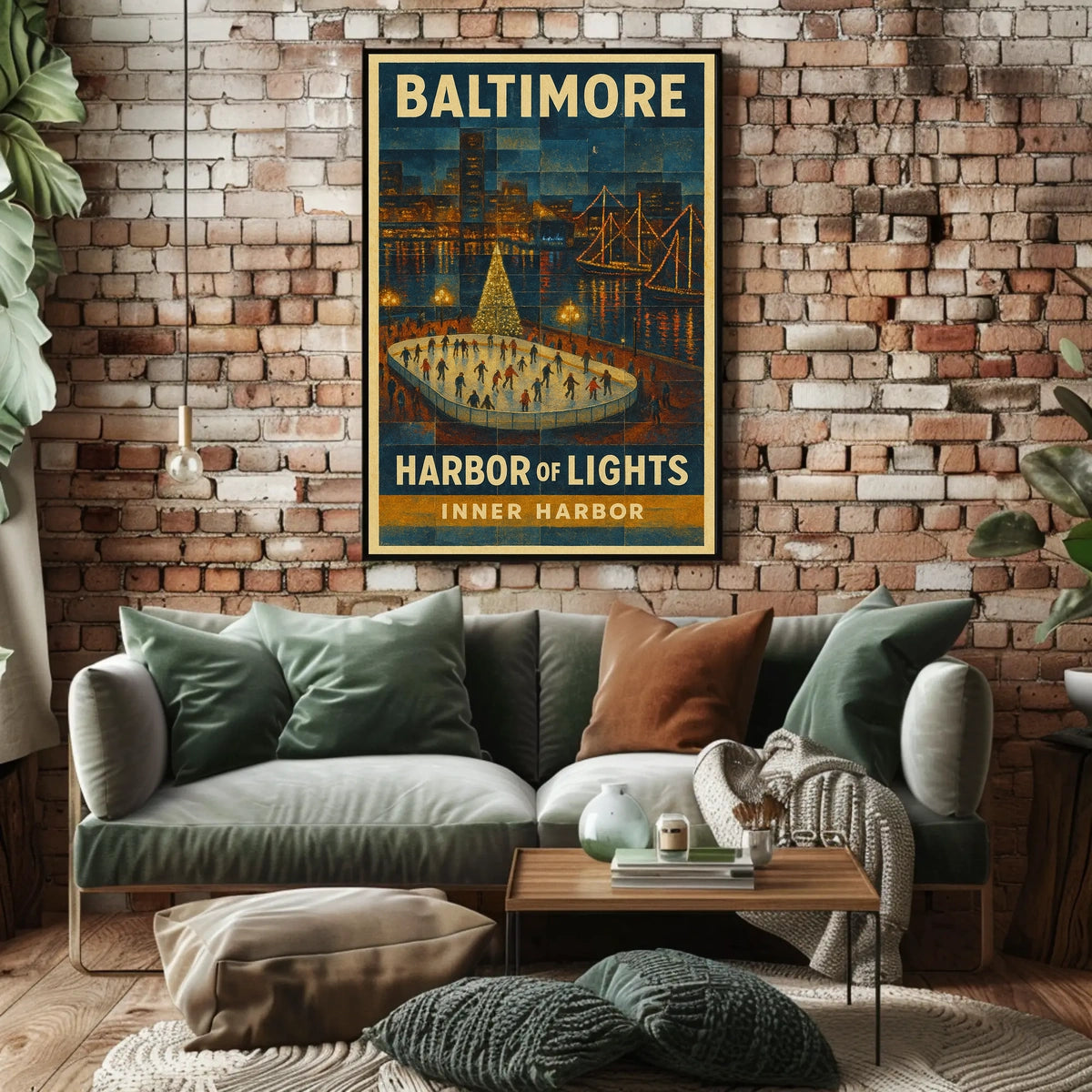 Baltimore Harbor Of Lights Poster