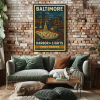 Baltimore Harbor Of Lights Poster