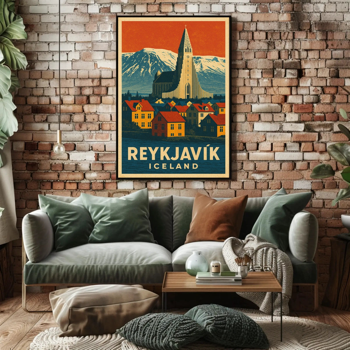 Reykjavik, Iceland Travel Poster