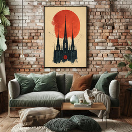 Mystical Owl in Enchanted Forest Art Poster PosterGoat