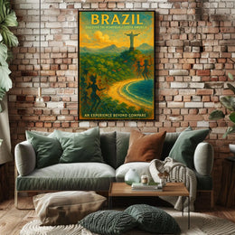 Brazilian Vibrance: Christ the Redeemer Travel Poster