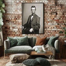 Abraham Lincoln Side Profile Sepia Poster Art Print PosterGoat