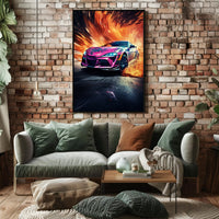 Speed and Flames Poster PosterGoat