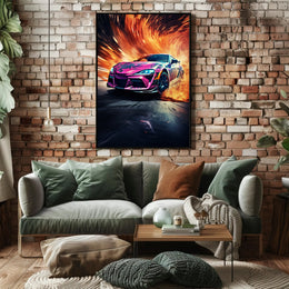 Speed and Flames Poster PosterGoat