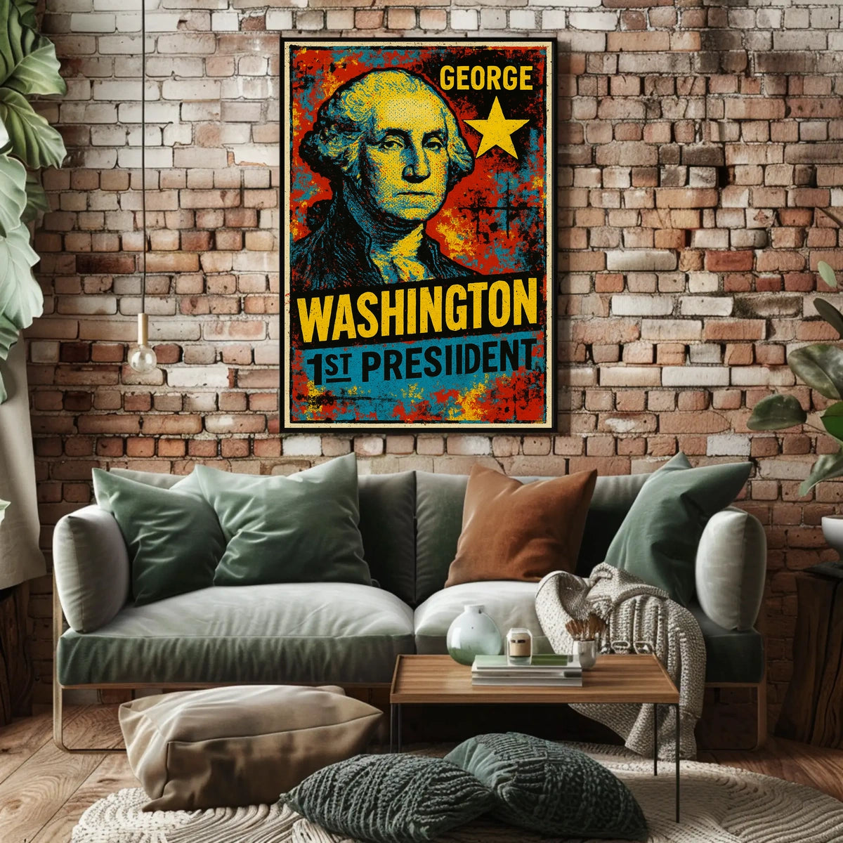 George Washington 1st President of the United States Graffiti Pop Art Poster