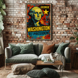 George Washington 1st President of the United States Graffiti Pop Art Poster