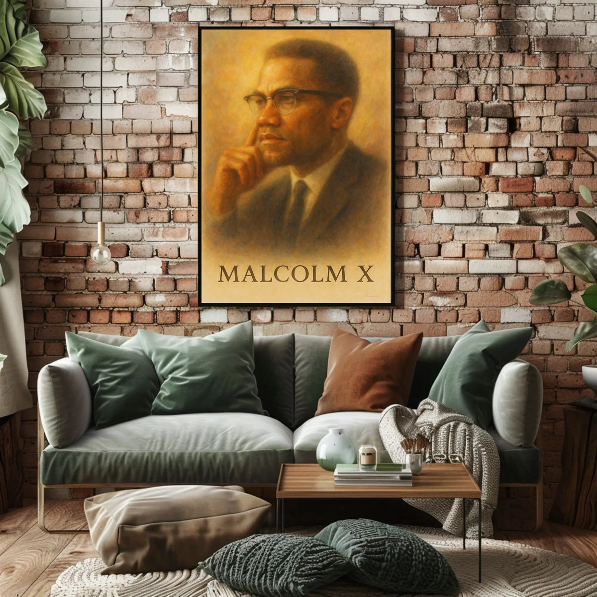 Malcolm X Portrait Poster