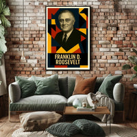 Franklin D. Roosevelt 32nd President of the United States Abstract Pop Poster