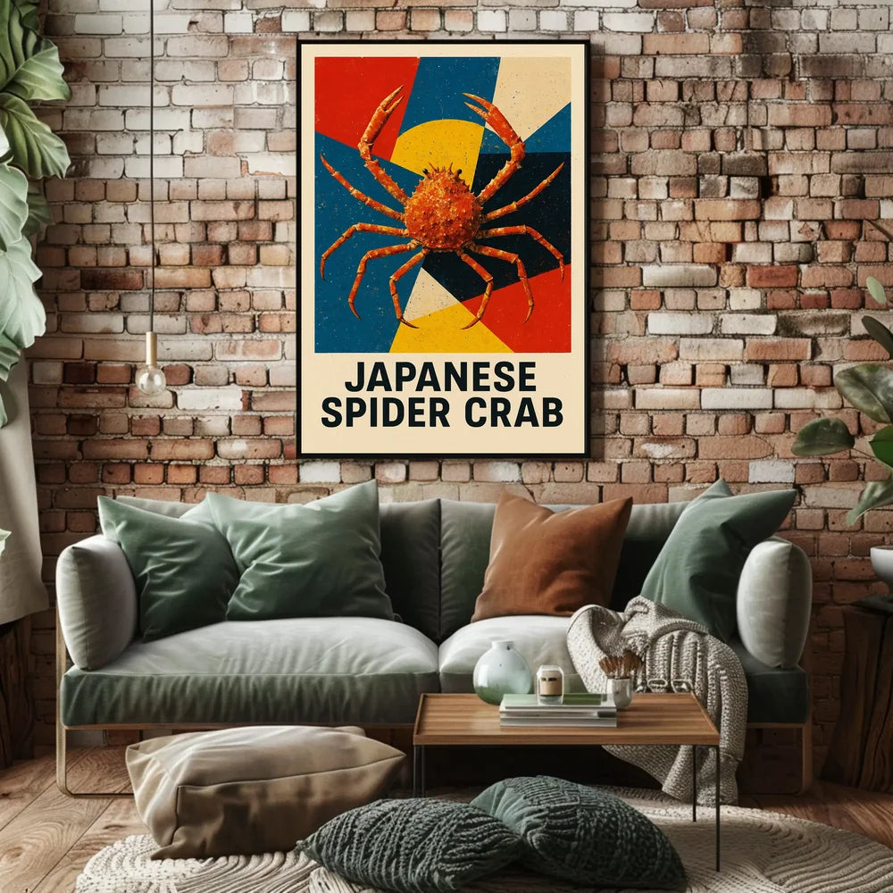 Japanese Spider Crab Art Poster