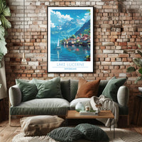 Tranquil Beauty of Lake Lucerne Poster
