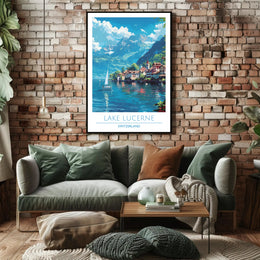 Tranquil Beauty of Lake Lucerne Poster