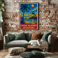 Cook Islands Aitutaki Paradise Poster