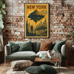 New York Futuristic Vision Poster