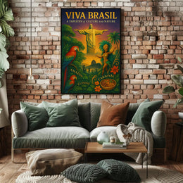 Viva Brasil A Tapestry Of Culture And Poster