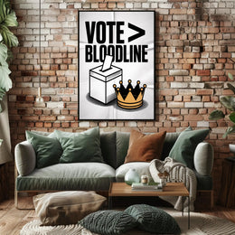 Democracy Versus Monarchy Political or Propaganda Poster