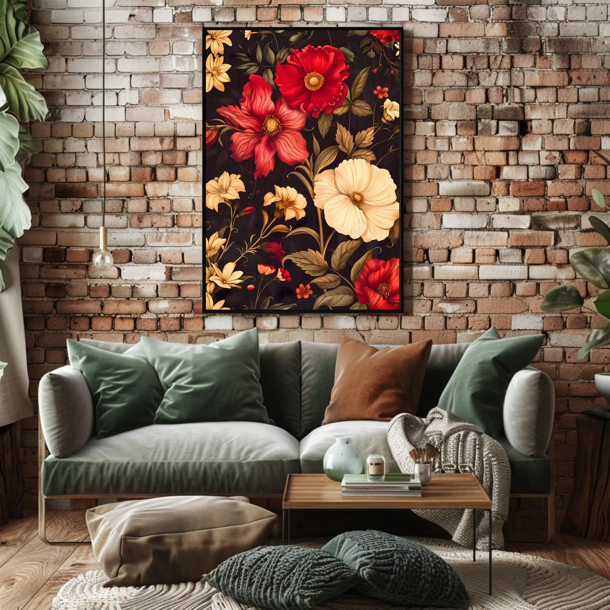 Floral Elegance Wall Art Print for Home Decor