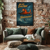 Eurocopter HH-65 Dolphin USCG Rescue Military Recruitment Poster