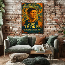 Celebrate the Legendary Spirit Jim Thorpe Poster