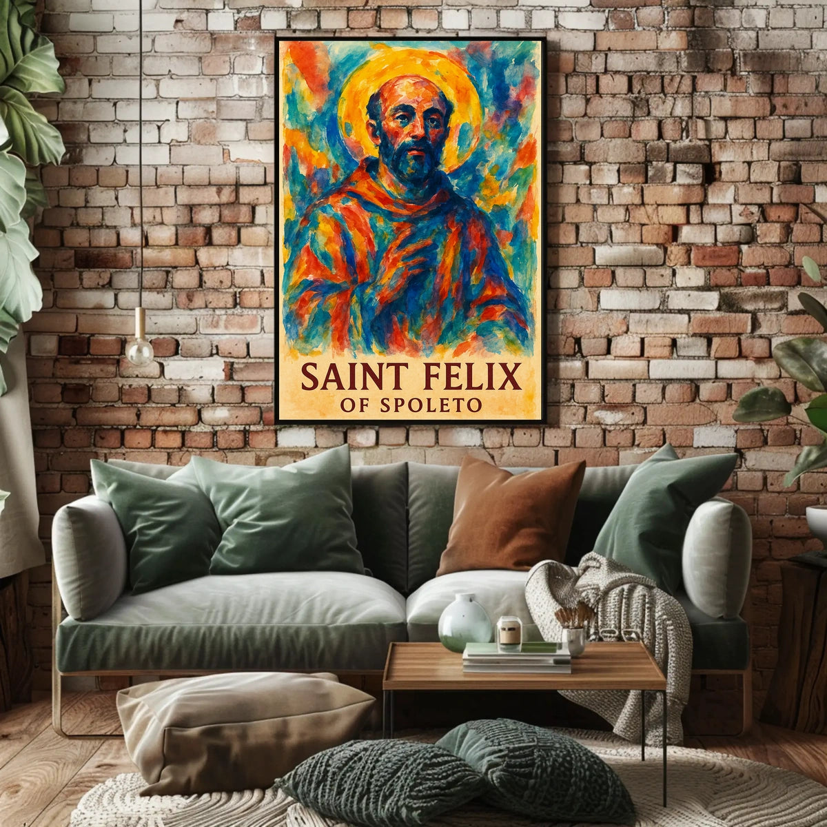 Saint Felix Spoleto Sacred Heritage Travel Portrait Inspirational Wanderer Decor Poster