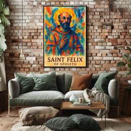 Saint Felix Spoleto Sacred Heritage Travel Portrait Inspirational Wanderer Decor Poster
