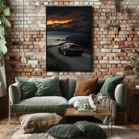 Coastal Drive At Sunset Poster