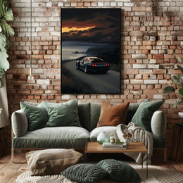 Coastal Drive At Sunset Poster